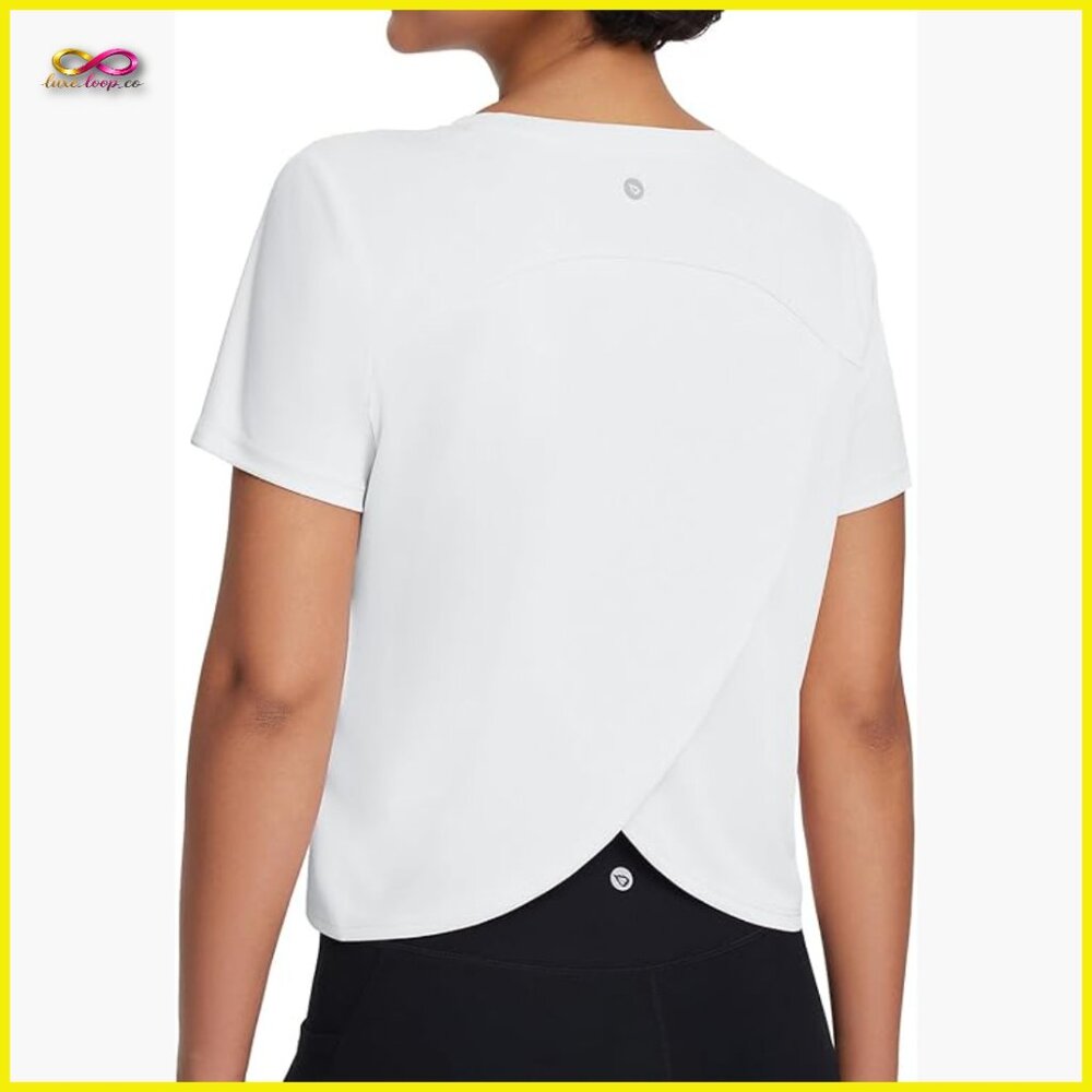 Athletic Crop Top Quick Dry Split Back Upf 50+ Li… - image 1
